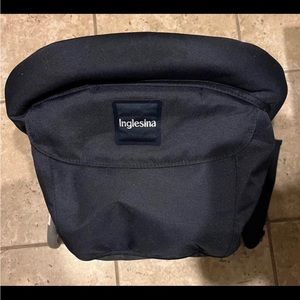 Navy blue Inglesina fast chair with tray